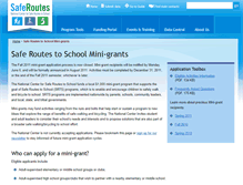 Tablet Screenshot of minigrants.saferoutesinfo.org